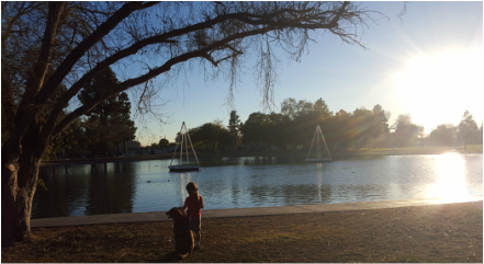 Jasmine and Mila Fall 2015 at Heartwell Park, Old Lakewood City, Long Beach California.